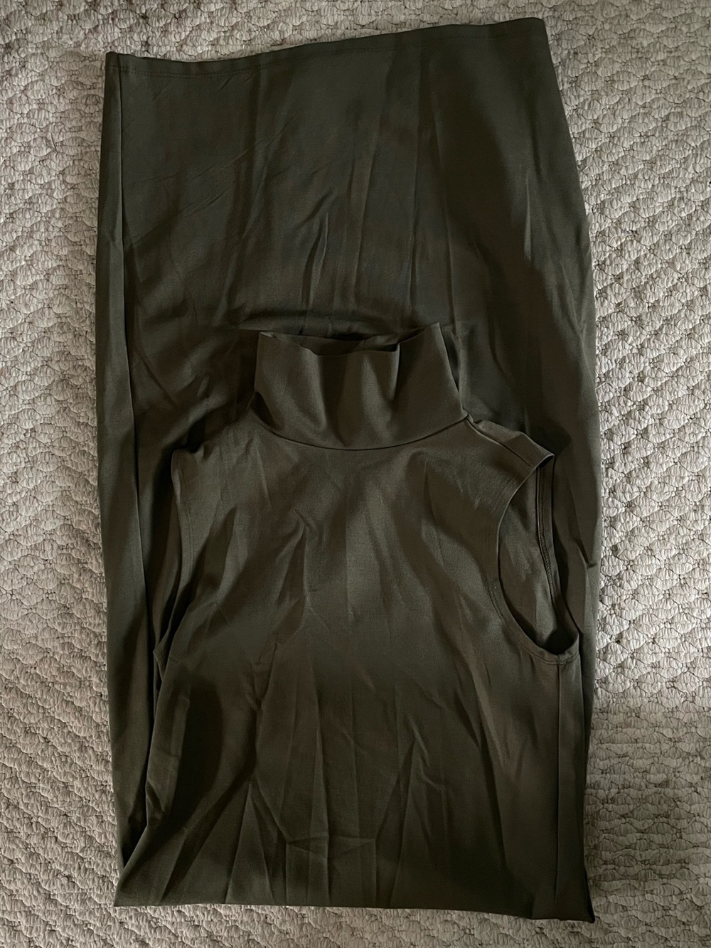 Electrica Green Turtleneck Maxi Dress